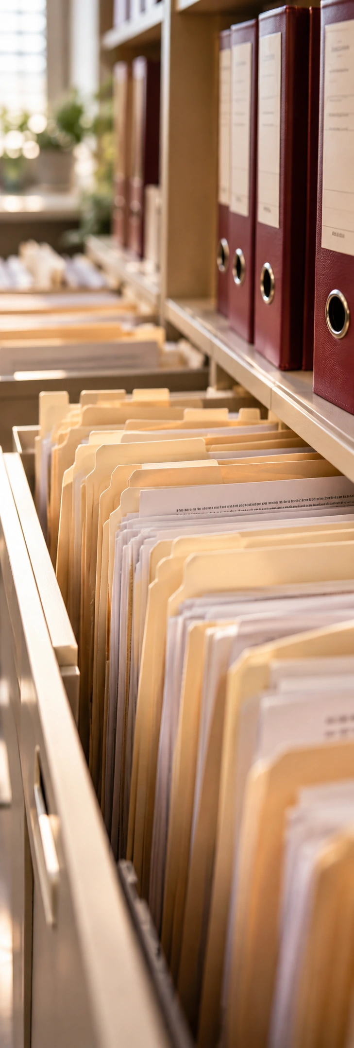 Carpetas con documentación organizada